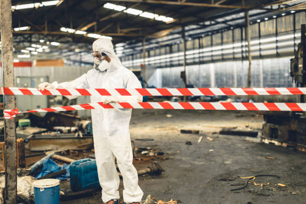 Professional Biohazard Cleanup technician working in Norcross, GA